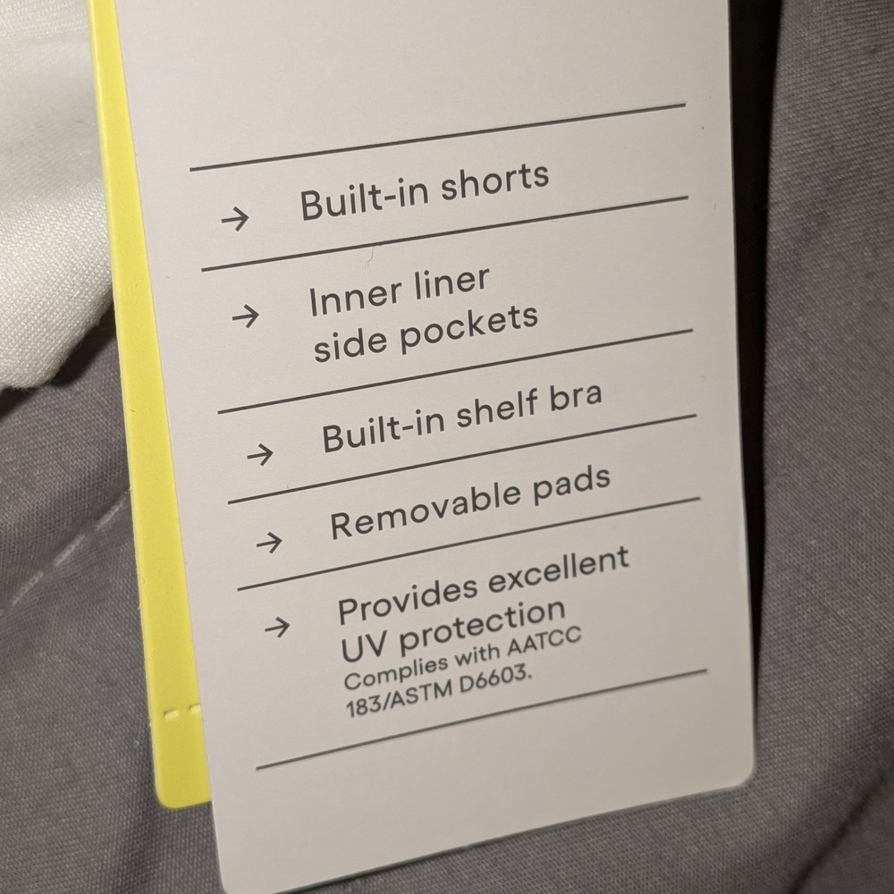 All in Motion White Active Dress Asymmetrical Neckline Built-in‎ Shorts XL - Picture 10 of 11